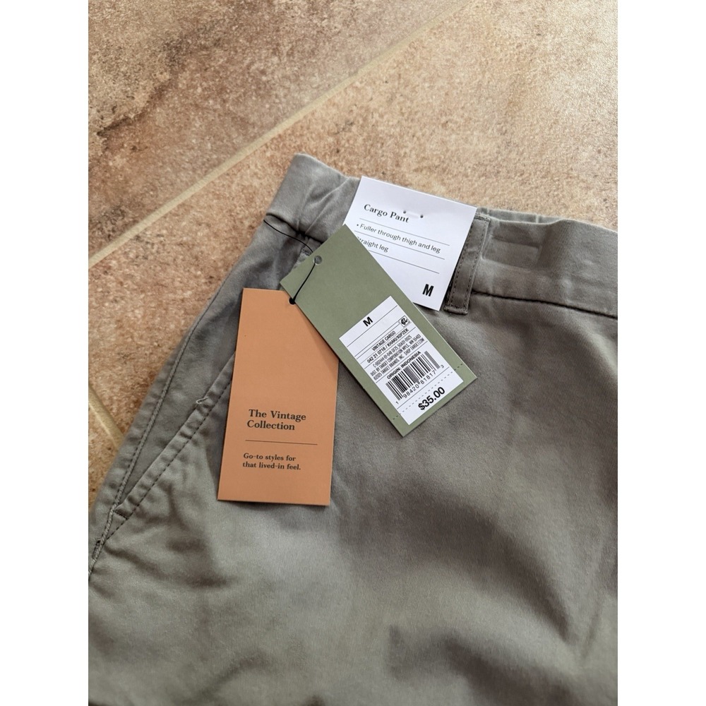 Men's Goodfellow Straight Leg Khaki Vintage Cargo Pants Size Medium NWT - Picture 4 of 7